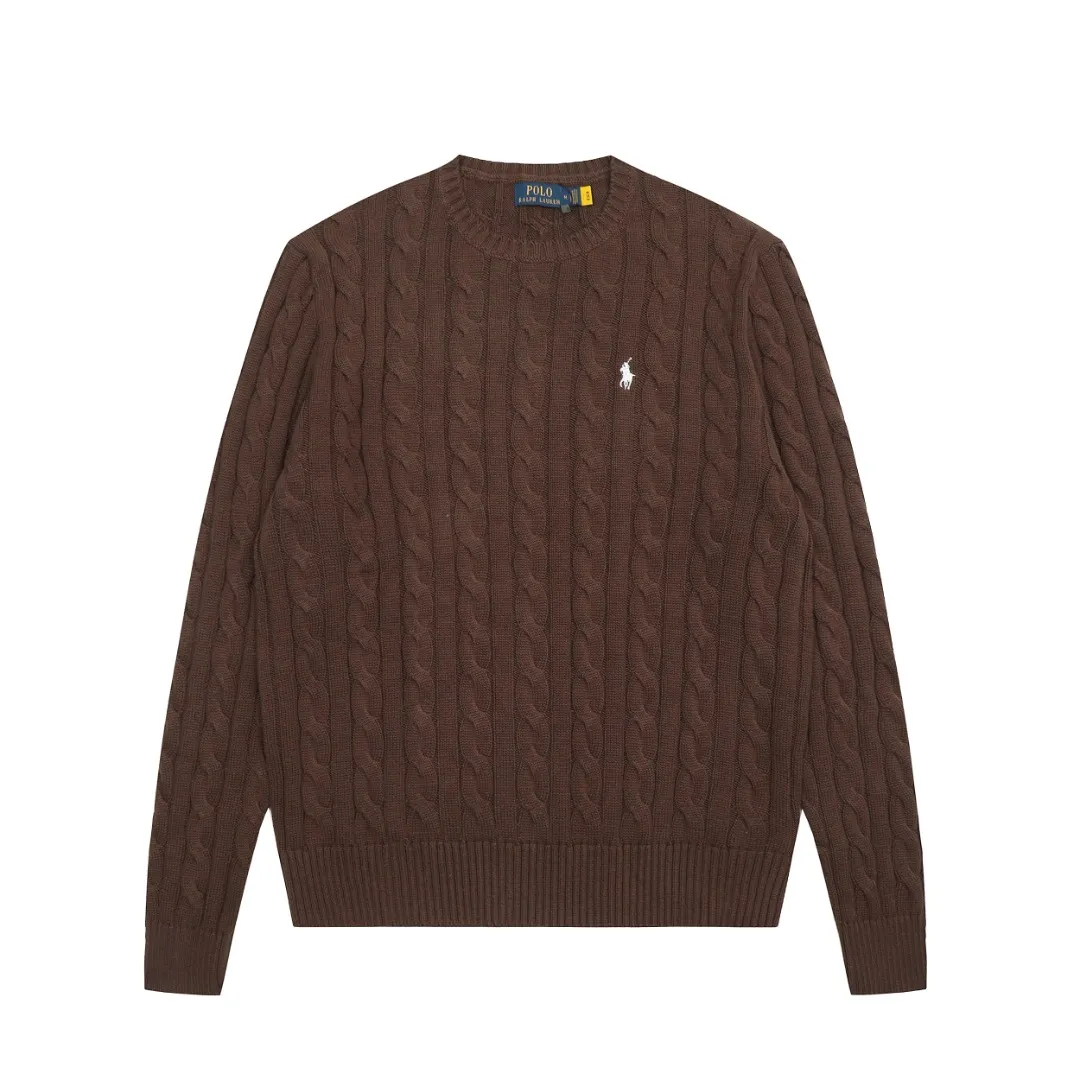 🅿️220 "Top quality" Style number: DS012# [Ralph Lauren round neck solid color pony embroidered logo twist knitted sweater] ✅Ralph Lauren classic basic versatile knitted pullover round neck sweater for men and women ✅Main supplier platform live broadcast Wholesale entity Replacement when out of stock No removal from shelves ✅ZP quality 1:1 version Scan the code to enter the GF website Counter quality ✅Detailed quality The only one in Guangzhou Imported quality cotton yarn, focusing on high-end, cost-effective, good quality needless to say ✅The version is restored to the original order, the maximum size can be worn up to 190 pounds, loose, comfortable and stress-free ✅The upper body is simple and easy to match, ootd must-have style, good-looking clothes are never picky, a must-have in couples' wardrobes, recommended. Size: S-XL Color: Black, off-white, gray, navy, khaki, pink, coffee, red